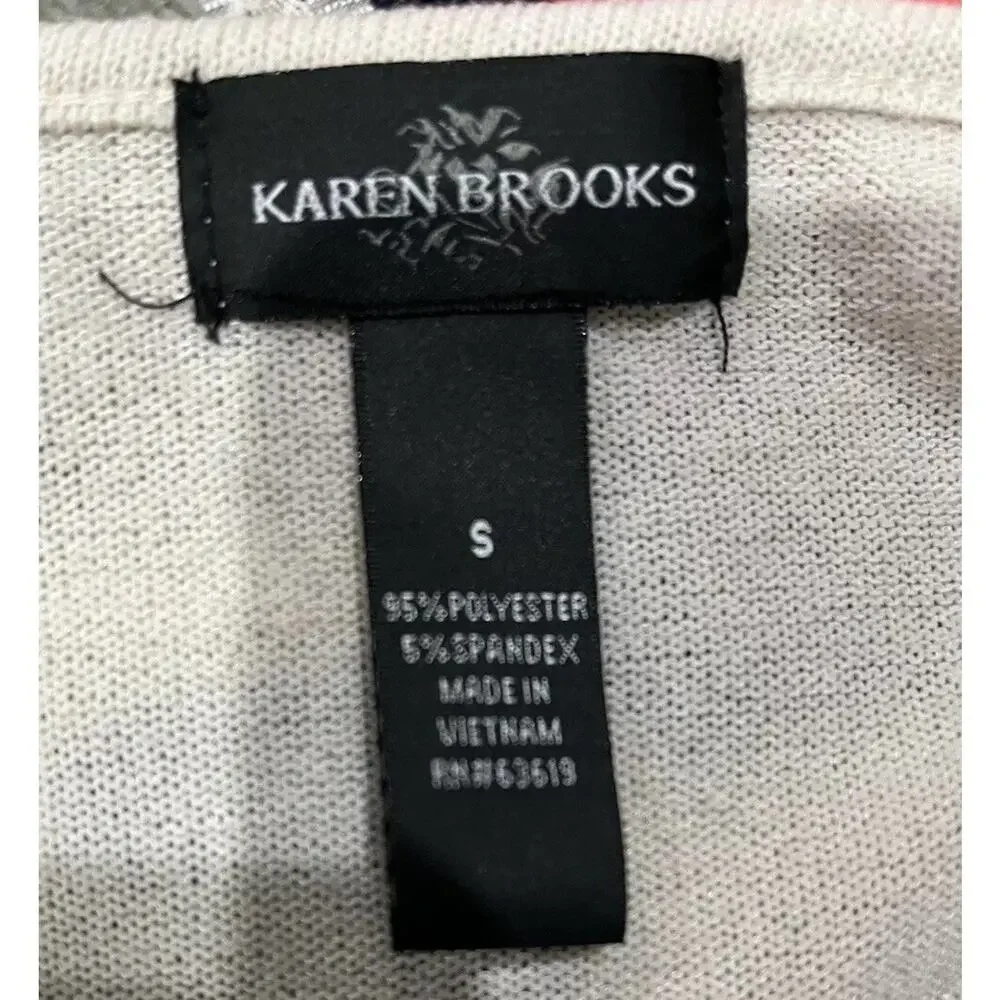 Karen Brooks Nude Long Sleeve Sweater Size Small
